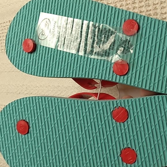 Disney Collection Mickey & Pluto Flip Flops Youth 11/12 Blue & Red - Picture 4 of 5